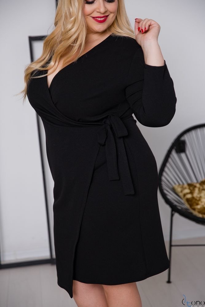  Czarna Sukienka MALENA Plus Size