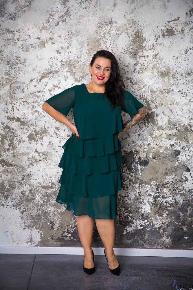  Zielona Sukienka ORINA Plus Size  