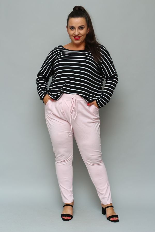 Różowe Spodnie LOTARIO Plus Size