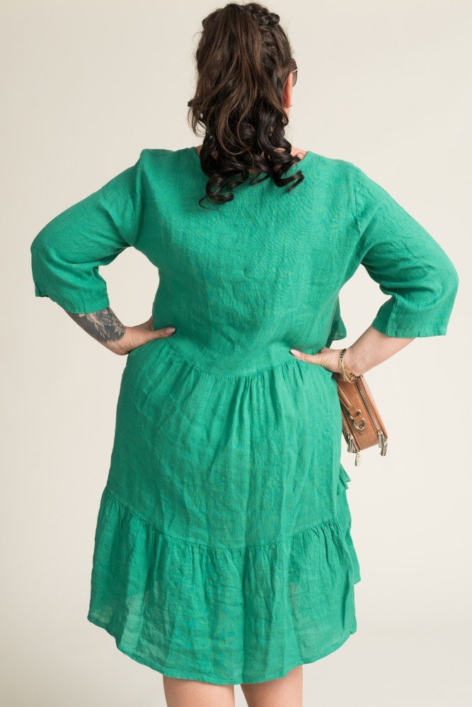 Zielona Sukienka z lnu GAFFE